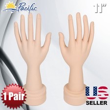 Mannequin movable Flexible Hand Display Jewelry Bracelet nail ring holder 1 pair picture