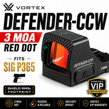 Vortex Defender-CCW 3 MOA Red Dot RMSc DFCCW-MRD3 Open Emitter Fits SIG P365 NEW picture