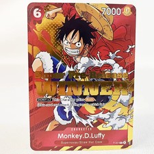 Monkey D Luffy P-001 Super Pre-Release Winner Gold Foil One Piece TCG Promo Card picture