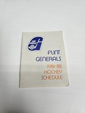 ES25 Flint Generals 1981/82 IHL Hockey Pocket Schedule - Buick picture