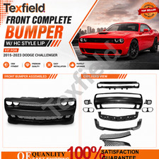Front Full Bumper Kit Fit 2015-2023 Dodge Challenger Hellcat Style w/Grille Lip picture