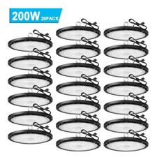 20 Pcs 200W UFO Led High Bay Light Warehouse Factory Industrial Lighting Fixture picture