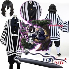 Anime Demon Slayer Kimetsu no Yaiba Iguro Obanai Cosplay Costume Wig Kimono Suit picture