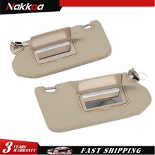 Pair Left & Right Gray Sun Visor For Nissan Pathfinder 13-18 for QX60 14-17 picture
