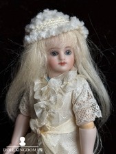 Miniature Darlene Lane 5.75” Porcelain Repro of Antique French Mignonette Doll picture