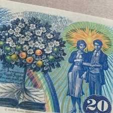 Czechoslovakia 20 Korun Banknote Money 1988 Rainbow Prague Students Currency picture