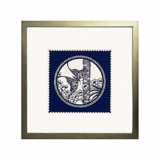 UniqueHomeArt Collection Of Folk Art Paper Cut Wall Art Frame Golden Wood Frame picture