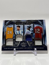 2025 Leaf Trinity Quatro Kobe Bryant Lionel Messi Ken Griffey Jr Tom Brady 3/3 picture