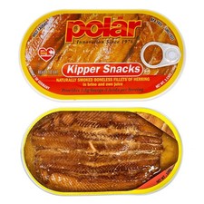 12 pack-MW Polar Smoked Boneless Herring Kipper Snacks, 3.53 oz Can picture