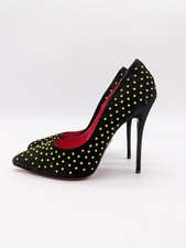 CESARE PACIOTTI black Suede Studded Heels 40 picture