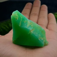 169 Cts Natural Large Green Chrysoprase Rough Specimen – Big Raw Gemstone picture