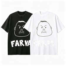 Simple Farva Cartoon Face Line Art T-Shirt SIZE S-5XL picture