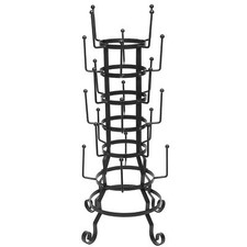 Vintage Rustic Black Iron Mug/Glass / Cup/Bottle Hanger Hooks Drying Rack picture