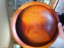 MCM Vintage Hawaiian Koa Wood Hand Turned Bowl GORGEOUS Make offers picture