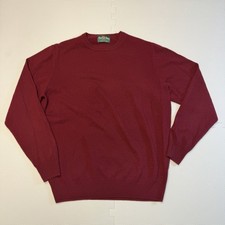 Vintage  Alan Paine Sweater 100% Lambswool Made In England Sz 44 M/L red Maroon picture