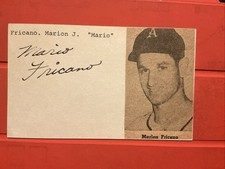 Marion Fricano 🔥🔥🔥🔥MLB: 1952 Philadelphia Athletics 🔥🔥🔥🔥🔥🔥Autograph 🧢 picture