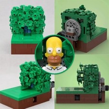 Homer Disappearing into Bush Meme – 227PCS Simpsons Building Block Set Funny Toy picture
