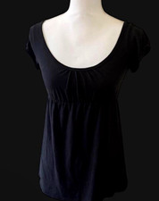 2000s Hollister Black Babydoll Top Vintage Y2K Mcbling Emo  picture