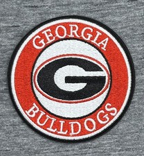 GA BULLDOGS GEORGIA EMBROIDERED IRON ON PATCH 3.0” DIAMETER BEST QUALITY picture