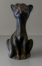 ANTIQUE NATIONAL FOUNDRY BLACK KRAZY CAT CAST IRON DOORSTOP picture