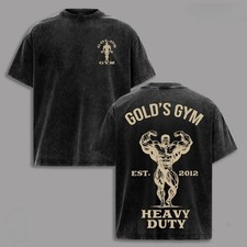 Oversized Heavy Cotton Vintage Distressed Gym Pump Cover Streetwear Graphic Tee picture