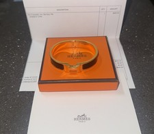 Hermès Clic H Enamel Bracelet Black Noir Dark Hardware Box & Pouch picture