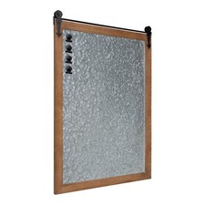 Kate and Laurel Cates Barn Door Magnetic Memo Board, Rustic Brown picture