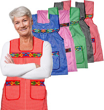 Traditional Mexican Apron for Women with Deep Pockets and Beautiful picture