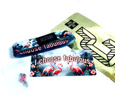 ZOX *I CHOOSE FABULOUS* Silver Single Med Goldie band w/Card & CHARM picture
