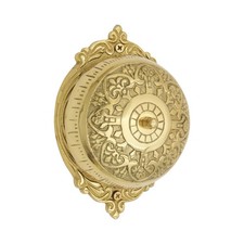 Antique Replica Brass Hand Crank Twist Door Bell Victorian Vintage picture