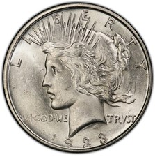 1923-D $1 Peace Silver Dollar Brilliant Uncirculated Denver Mint US Coin picture