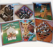 Original Vintage 1974/75 Sony Music Calendar Poster Artwork Lot Of 6 - 22