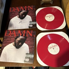 Kendrick Lamar - DAMN. SIGNED VINYL *2xLP, 2xJackets, Red Vinyl, Limited Edition picture