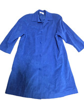 VTG Samuel Robert Peter Hatsi Androu UltraSuede Trench Coat Womens 14 Blue USA picture