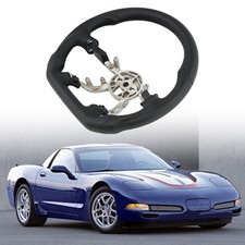 1PCS Leather Steering Wheel For Chevrolet Corvette C5 Z06 1997-2004 Replacement picture