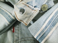 *HOT VINTAGE 80's USA Men's LEVI'S 501 SELVEDGE BUTTON 6 DOTS LIGHT Jeans 26 x29 picture