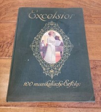 Antique Excelsior Musikalische Erfolge German Piano Sheet Music Book Linen Book  picture