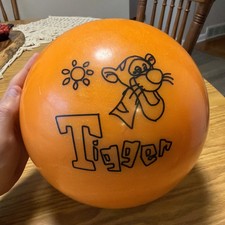 Vintage Walt Disney Tigger Winnie The Pooh Brunswick Orange Bowling Ball.  picture