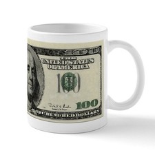 CafePress 100 Dollar Bill Mug 11 oz Ceramic Mug (720401737) picture