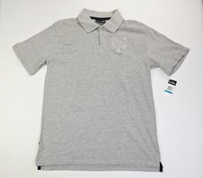 Zoo York Size Large Mens Gray Embroidered Cheast Logo Short Sleeve Polo NWT picture