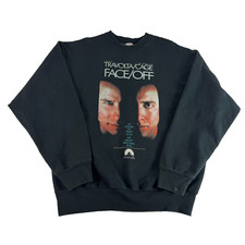 Vtg 90s Face Off Movie Promo Sweatshirt Pullover John Travolta Nicolas Cage L picture