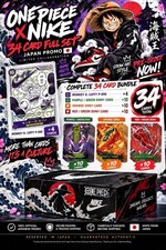 PRESALE ONE PIECE x Nike 34 Card Full Set Luffy P-099 DON Japan Promo US SELLER picture