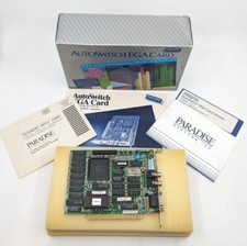 Vintage Paradise Systems AutoSwitch EGA Card, NIB, Complete w/Disk & Manual RARE picture