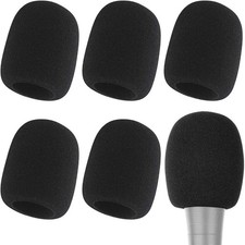 6x Microphone Handheld Grill Windscreen Filter Sponge Foam Mic Cover Black picture