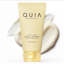 QUIA Korean Beauty Turmeric Kojic Acid Overnight Wrapping Mask  75ml Sealed New picture