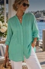 J.jill Sea Green Top Medium picture