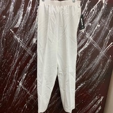 Alia Womens White Elastic Waist Straight Leg Pants Size 8 Short Court 6512 48102 picture