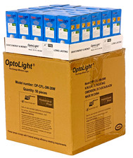 5O LOT OptoLight 3-Way Soft White CFL Bulb 1700 Lumen Mini Spiral OP-CFL-3W-26W picture