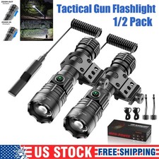 1/2X LED Tactical Flashlight Picatinny Rail Light W/ Pressure Switch for Hunting picture