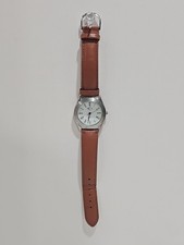 Vintage PCA Quartz wrist watch with brown leather straps picture